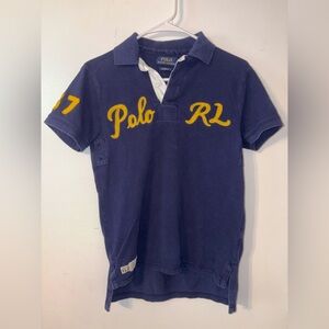 Ralph Lauren Navy Polo with Yellow Script